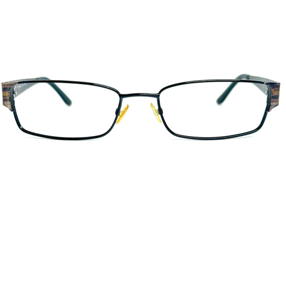 BCBGMAXAZRIA Reiss eyeglass frame 51-17-130 Teal metal w/Brown H18856 - Picture 1 of 7